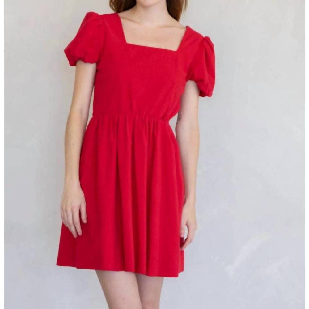 NEW THINGS BETWEEN marie mini dress in red